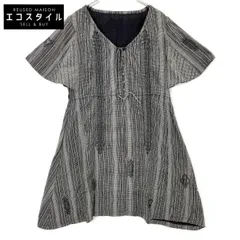 Haat ハート ﾌﾞﾗｯｸ×ﾎﾜｲﾄ ｷﾞﾝｶﾞﾑﾁｪｯｸ 刺繍 半袖ﾜﾝﾋﾟｰｽ 2