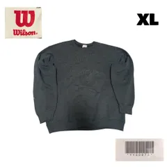 YY00973 90s 00s WilsonメンズXL無地スウェットトレーナーアメリカ製生地のサムネイル