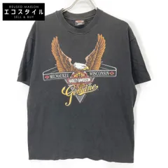 HARLEY-DAVIDSON ハーレーダビッドソン 90s ﾁｬｺｰﾙ ｲｰｸﾞﾙﾊﾞｰ Tｼｬﾂ L