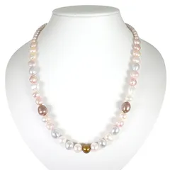 淡水真珠 ネックレス 珠直径約5.2cm-約8.9cm//g498-11