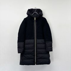 美品 HERNO 異素材切り替えダウン ニット ブラック 38 Sサイズ相当 