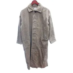 アーバンリサーチ ドアーズ URBAN RESEARCH DOORS ステンカラーコート ロング コーデュロイ ONE M ベージュ /AU