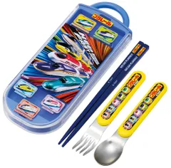 スケーター(Skater) カトラリーセット 箸 スプーン フォーク 日本製 スライド式 抗菌 トリオセット プラレール 25 TACC2AG-A