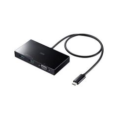 산와 서플라이 VGA 첨부 USB Type-C 허브 USB-3TCV1BK