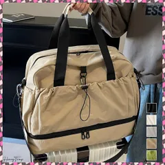 送料無料 ボストンバッグユニセックストラベルバッグ キャリーオンバッグ ナイロンショルダーバッグ 機内持ち込み鞄 1泊2泊3wayバッグ 大容量トートバッグ乾湿分離肩掛け鞄 スポーツバッグ軽量 旅行バッグ修学旅行 ジムバッグおしゃれ