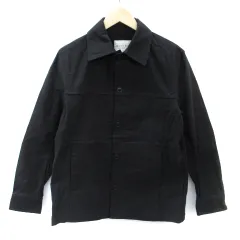 メンズビギ MEN'S BIGI ステンカラージャケット ミドル丈 M 黒 ブラック /SM5のサムネイル