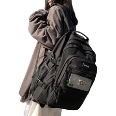 数量限定　女性 通勤 黒 スクール アウトドア カジュアル 可愛い おしゃれ PC インチ 15.6 バックパック 軽量 防水 旅行 女子 高校生 リュック リュック 人気 大容量 リュックサック 韓国 通学 レディース