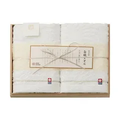 今治謹製 白織タオル フェイスタオル2P(木箱入) B1086517