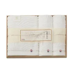 今治謹製 白織タオル バスタオル＆フェイスタオル2P(木箱入) B1134525