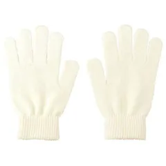 (まとめ）カラーのびのび手袋 大 白 〔×10セット〕