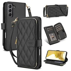 【新品】 【Succtopy】Galaxy S22 ケース 手帳型 ショルダー 肩掛け 斜め掛け ギャラクシーSC-51C SCG13 携帯カバー 上質PUレザー カバー おしゃれ 刺繍 携帯ケース お洒落 大容量収納 カードポケット付き 小銭入れ 財布型 0