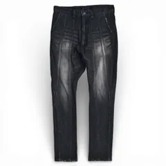 NOID. BLACK ノーアイディー マルチシームサルエルデニムパンツ ストレッチ サイズ1 ブラック メンズ