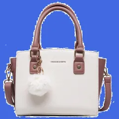 ITEMS] ショルダーバッグ レディース 斜めがけ [SHARE ハンドバッグ 2way 通勤 おしゃれ 肩掛け PUレザー カバン 可愛い バイカラー