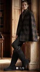 値下げ！希少！早い者勝ち！【未使用品】Loro Piana ロロピアーナ 最高級 ロングブーツ スエード ファー 37 手刺繍 ネイビー系　L048のサムネイル
