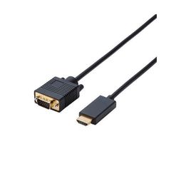 〔5個セット〕 エレコム 変換ケーブル/HDMI-VGA/1.0m/ブラック CAC-HDMIVGA10BKX5
