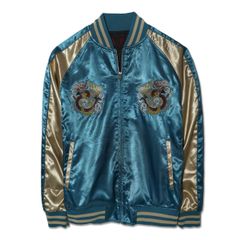 スカジャン メンズ サテンジャンパー スーベニア ジャケット