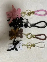 クマ ドール リー リング (ピンク/黒/ブラウン/白)