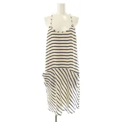 セオリー Theory ワンピース ひざ丈 キャミ ボーダー 2 アイボリー 紺 ネイビー /AT ■GY19