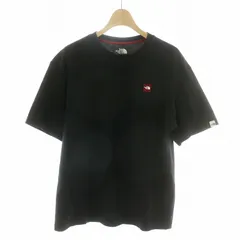 ザノースフェイス THE NORTH FACE Tシャツ カットソー 半袖 ルーズフィット ロゴ ワンポイント M 黒 ブラック 赤 レッド /MP ■GY19