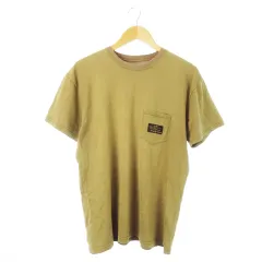 ユニフォームエクスペリメント uniform experiment Tシャツ クルーネック 丸首 半袖 ロゴ ポケット コットン 2 M 緑 カーキ /CK10 ■GY03