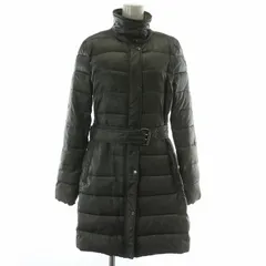 アルマーニエクスチェンジ A/X ARMANI EXCHANGE 中綿コート アウター ミドル ハイネック ジップアップ ベルト付き ロゴ S グレー /XZ ■GY11