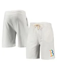 コンセプツ スポーツ メンズ ボトムス ハーフパンツ・ショーツ パイル ショートパンツ ロゴ Conceptsport Mens Oatmeal Boston Red Sox Mainstream Logo Terry TriBlend Shorts Oatm