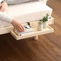 〔ベッド別売〕 簡易宮 単品 すのこベッド専用 掛けタイプ ナチュラル 木製 パイン材 スマホ置き 組立品