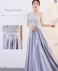 送料無料 未使用 発表会 舞台衣装 女優 エレガント 気品 ドレス S 7号 (OPN2828)