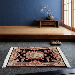 299×198 大判 ペルシャ絨毯 ウール タブリーズ産 マヒ柄 ヴィンテージ 