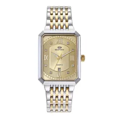 【新品】 スクエア 腕時計 メンズ カレンダー ステンレス: アナログ 3ATM防水 シンプル おしゃれ クォーツウオッチ カジュアル ビジネス ゴールド シルバー メンズ ファション アクセサリー - 誕生日 記念日 クリスマス バレンタインデー 彼氏プ 0