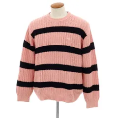 【中古】シュプリーム Supreme 2025年春夏 Loose Gauge Stripe Small Box Sweater プルオーバーニット ピンクxブラック【サイズM】【メンズ】 中古】シュプリーム Supreme 2025年春夏 Loose Gauge Stripe Small Box