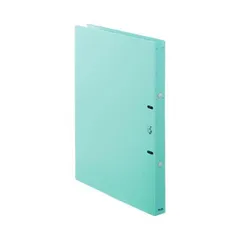 （まとめ）プラス 利用者カルテ リングファイルA4S ブルー〔×10セット〕