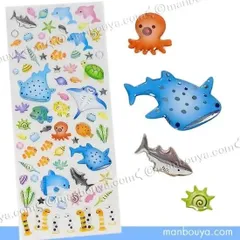 【送料無料】水族館グッズ シール ステッカー かわいい マリンドロップシール 海のなかま ザ・アクセス