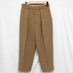Spick&Span スピック&スパン 17AW 日本製 ダブルクロスペグトップパンツ センタープレス テーパードパンツ スラックス キャメル 40 L