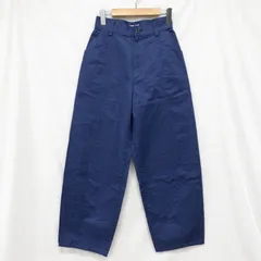Steven Alan スティーブンアラン コットンツイルパンツ センターライン ワイドテーパード チノパンツ ブルー Mのサムネイル