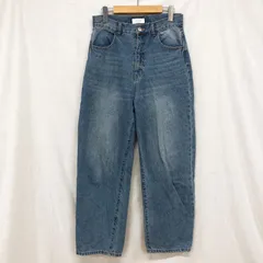 emmi 23AW カーブシルエットデニムパンツ ヴィンテージ風 ストーンウォッシュ加工 ブルー サイズ1 Mのサムネイル