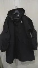 adidas ブラック ウィンドブレーカー ジャケット Mサイズ 長さ 短く着るスタイル