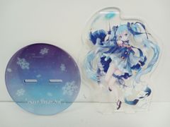 하츠네 미쿠 스노우 미쿠 2017 SNOW MIKU 빅아크릴스탠드 중고 [MKA-6725]