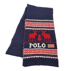 【中古品】POLO RALPH LAUREN ポロ・ラルフローレン NORDIC WOOL MUFFLER ノルディック ウール マフラー 【187-260303-ya-02-izu】