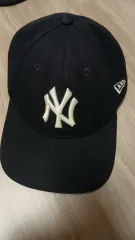 ニューエラ NEW ERA NY キャップ ブラック クリーニング済 内部若干色落ち 汚れなし