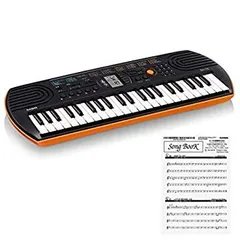 【中古】CASIO 44ミニ鍵盤 電子キーボード SA-76 ブラック&オレンジのサムネイル