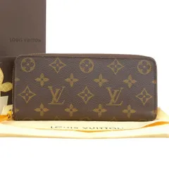 【本物保証】 箱・布袋付 超美品 ルイヴィトン LOUIS VUITTON モノグラム ポルトフォイユ クレマンス M61537 ラウンドファスナー長財布
