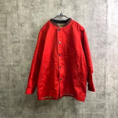 【k-124】PAGEBOY FOR MEN ブルゾン 赤 レッド FREE M相当 ジャケット スタジャン風 チェック裏地 メンズ 春アウター