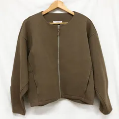 BEAUTY&YOUTH 24AW ダンボールジップカーディガン ノーカラージャケット ウォッシャブル モカ FREE