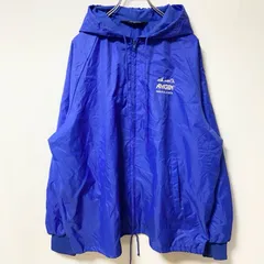 古着 used　USA製　AUBURN　長袖ナイロンジャケット　フルジップパーカー　ワンポイント刺繍　ビッグシルエット　XLサイズ【値引き交渉OK！】