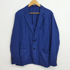Paul Smith ポールスミス テーラードジャケット 2B 日本製 麻 リネン ネイビー系 L B865