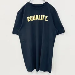 古着 used　NIKE　ナイキ　DRY-FIT　半袖プリントTシャツ　EQUALITY.　レトロ　黒　ブラック　Lサイズ【値引き交渉OK！】
