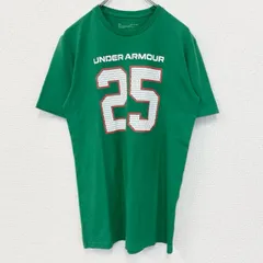 古着 used　UNDER ARMOUR アンダーアーマー　半袖プリントTシャツ　背番号　25　クルーネック　レトロ　緑　Sサイズ【値引き交渉OK！】