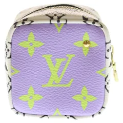LOUIS VUITTON (ルイヴィトン) モノグラム ジャイアント ポルトモネ キューブ ポーチ ホワイト PVCレザー M67669のサムネイル