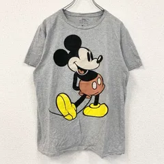 古着 used　Disney　ディズニー　半袖プリントTシャツ　ミッキーマウス　Mickey Mouse　グレー　Mサイズ【値引き交渉OK！】